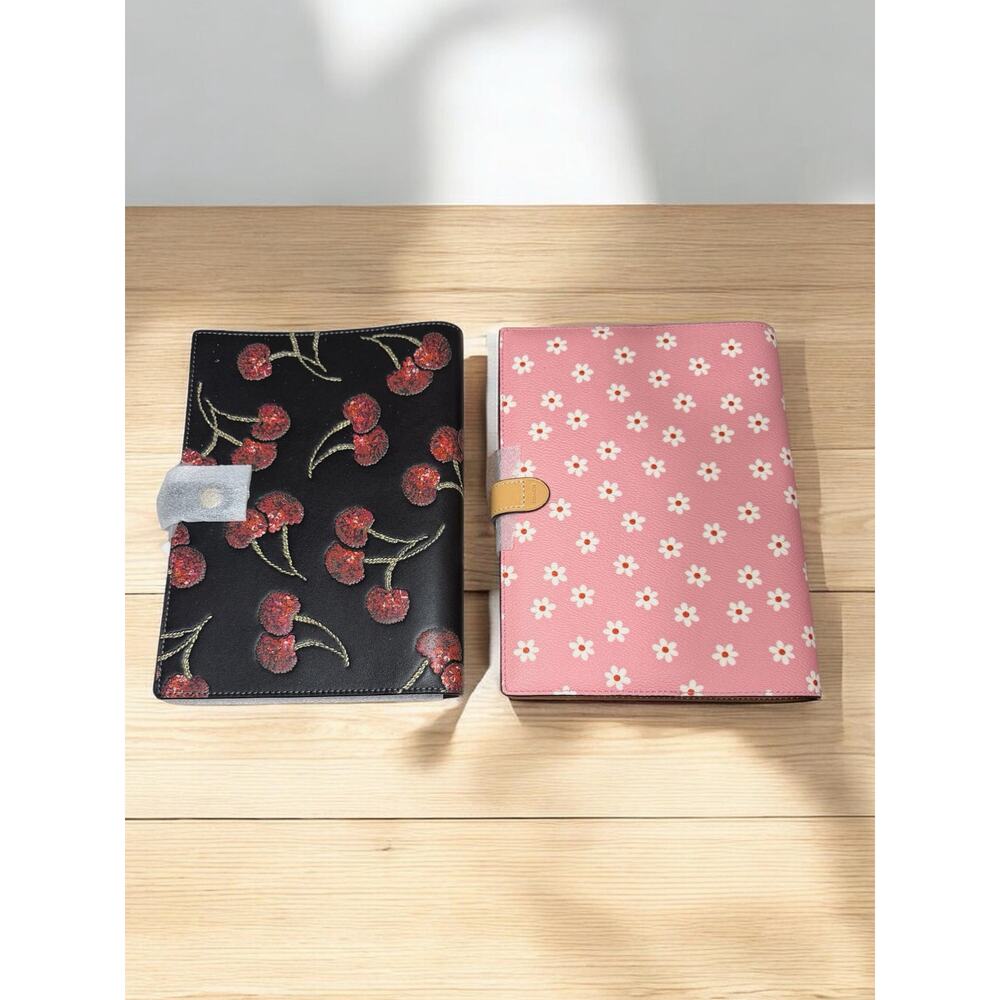 NWT Coach CDB79 Cherry Print & CFA42 Floral Print Notebook Bundle - Picture 2 of 5